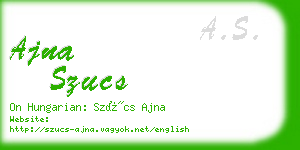ajna szucs business card